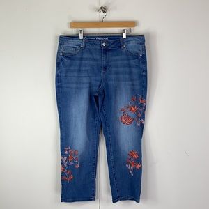 Westport Signature Fit Boyfriend Floral Embellished Jeans